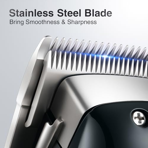 Image of VGR V-969 Professional Salon Series Hair Clipper - 180 Minutes Runtime, Turbo Function, 1200mAh Lithium Battery, LED Display, USB Charging, Cord /Cordless, 4 Guide Combs & Precision Trimming (Red)
