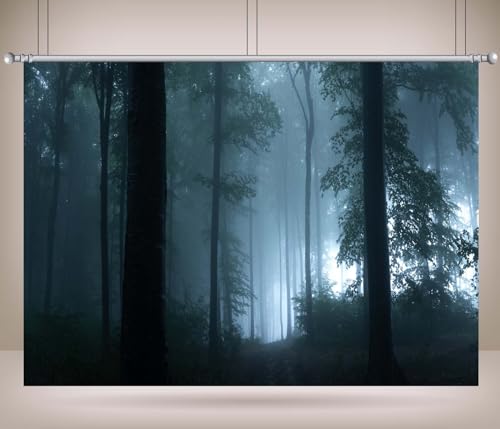 Fondo fotográfico bosque oscuro Misty 7x5ft miniatura 4