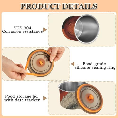 Contenedor de almacenamiento para café OTVEE 500ml acero inoxidable miniatura 5