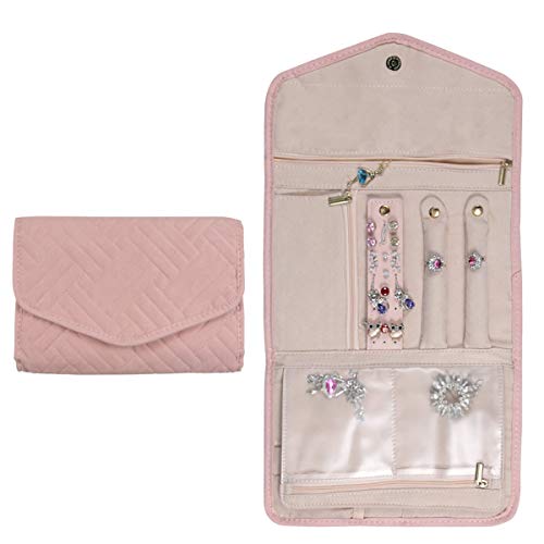 OrgaWise Rangement Bijoux Voyage Pliable Multifonctionnel pour Colliers, Bagues, Bracelets, Boucles Oreilles, Broches, etc