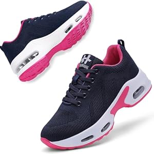 Womens Orthopedic Trainers Running Shoes Air Cushion Athletic Sports Lightweight Tennis Walking Sneakers Casual Mesh Breathable Ladies Fashion Plantar Fasciitis Jogging Shoes