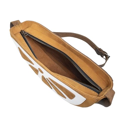 Lemon-Shaped Shoulder Bag with Adjustable Strap, Messenger Bag, Vintage Purse, Full Grain Leather, Handmade, Old Tobacco4