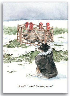 Charity Christmas Cards 'Joyful and Triumphant' - in Aid of Parkinsons (PHB6628) Pack of 5 Cards & Envelopes (1 Design)