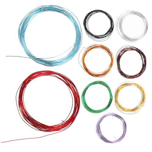 KONTONTY 9Roll Alambre de Aluminio Anodizado para Bonsáis de Resistente y Flexible para Modelado de Ramas Jardinería Interior y Exterior Kit para Proyectos DIY