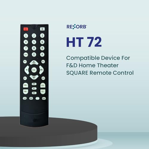 RESORB HT 72 Home Theater Remote Compatible for F&D Home Theater System Remote Control Model Square Home Theater System Remote Control Old Remote Exactly Same Remote Will Only Work 2 41