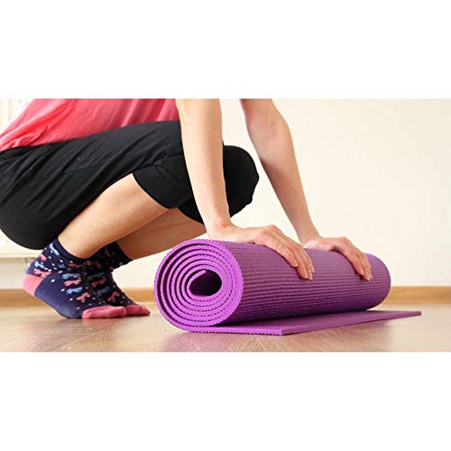 Image of Yoga Mat High Density, Anti-Slip Yoga mat for Gym Workout and Flooring Exercise Long Size. 4 mm for Men & Women Fitness, Multicolor