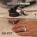 Rinfit Silicone Rings for Men 9mm Wide, 2.2mm Thick - Mens Rubber Wedding Bands - 4Love Collection Patented Design - Pack AV, Size 12