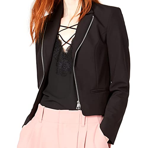 Bar III | Zippered Blazer | Deep Black | XL