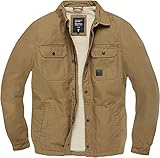 Vintage Industries Dean Sherpa Männer Übergangsjacke sand M 100% Baumwolle Basics