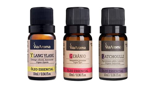 Kit Óleos Essênciais Da Sensualidade - Promove o Desejo e Aumenta o Libido - Ylang Ylang, Gerânio e