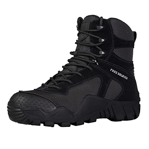 Mens Boots FREE SOLDIER Outdoor Men's Tactical Military Combat