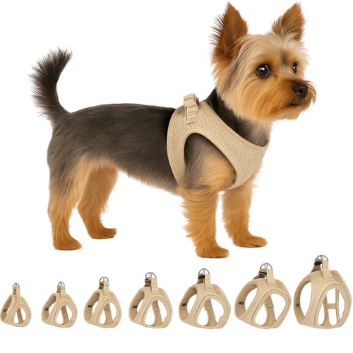 Hundegeschirr - hundegeschirr kleine Hunde - XS - Flamingo Harness Step&Go Bento Beige