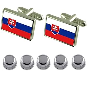 Select Gifts Shirt jurk studs Slowakije vlag manchetknopen
