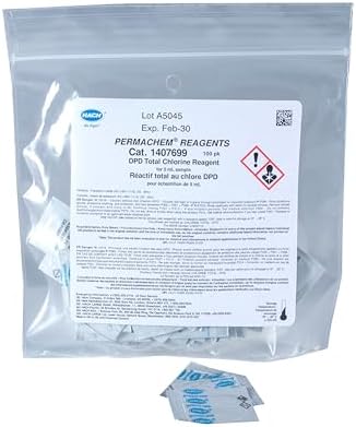 Hach DPD Total Chlorine Reagent Powder Pillows, 5 mL, 100/pk, 1407699