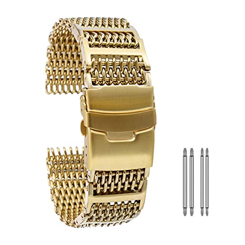 Bandoues de montre de 20 mm anti-perte avec fermoir à pliage de sécurité