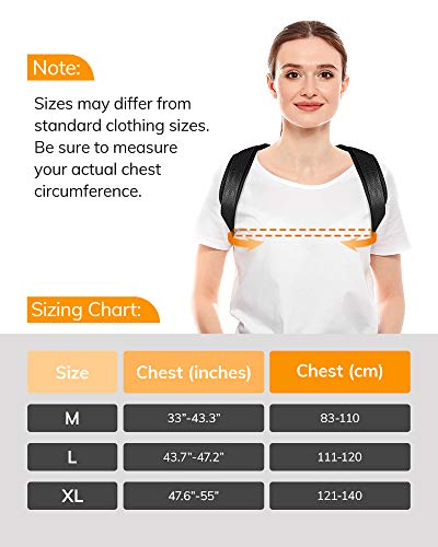 Product Image 2: AEVO Compact Posture Corrector for Men and Women, Adjustable Upper Back Brace for Clavicle Support, Neck, Shoulder, and Back Pain Relief, Invisible Comfortable Back Straightener, L