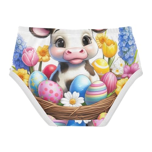 Girls Underwear Toddler 2t Cotton Panties for Girl Florals Briefs Kids Undies Cute Cow Nest Easter Eggs2