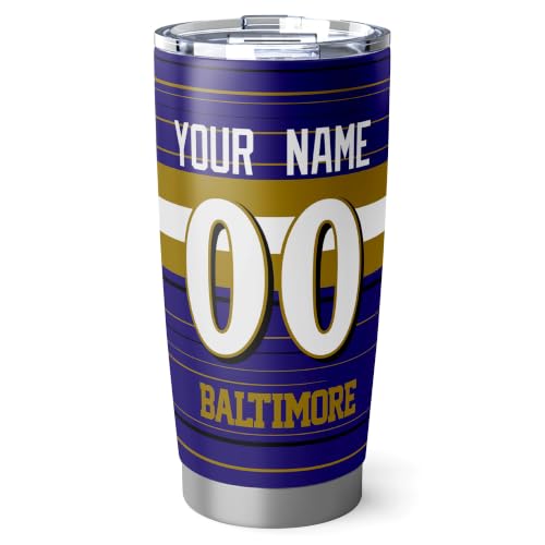 Image of Baltimore Tumbler 20oz Travel Mug Gifts Custom Name Number