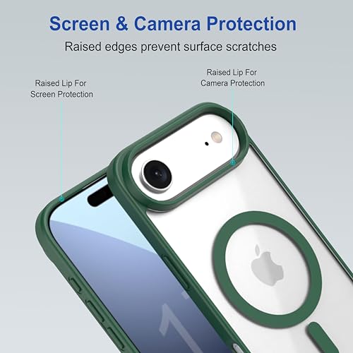 Image of amazon basics Back Case Cover for iPhone 17 Air | Scratch-Resistant Back Cover | Forest Green