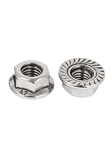 M6 X 1Mm Thread 304 Stainless Steel Serrated Flange Metric Hex Lock Nuts 26Pcs #TOP4