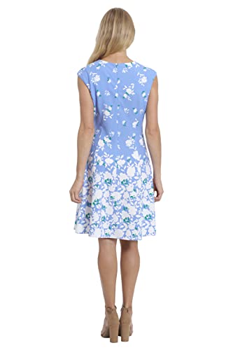 Image of London Times Womens Dresses Cap Sleeve Fit and Flare - Elegant Summer Cocktail Graduation Garden Party Wedding Guest Dress