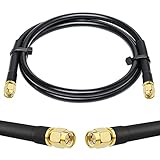 MOOKEERF SMA Male to SMA Male Coaxial Cable 50 ohm KMR240 Coax Cable Ultra Low Loss Antenna Extension Cable with SMA Connector for 3G/4G/5G/LTE Network Equipment, GPS, RF Radio to Antenna (3FT)