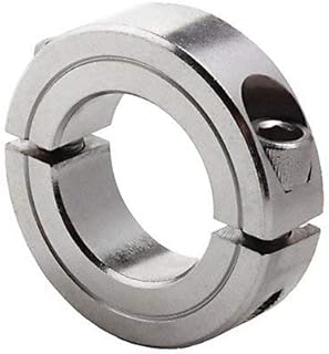Shaft Collar,Clamp,2Pc,3/8 in,SS