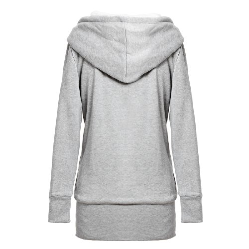 Women Ladies Winter Hoodies Jackets Coats Zip-up