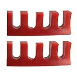 Badminton-Saitenlastverteiler, 2er-Pack, PVC, hohe Pfundbelastung, Schutz für Schlägerrahmen, Druckverteilung, stabile Positionierung, manuelle Einfädelmaschine (rot)