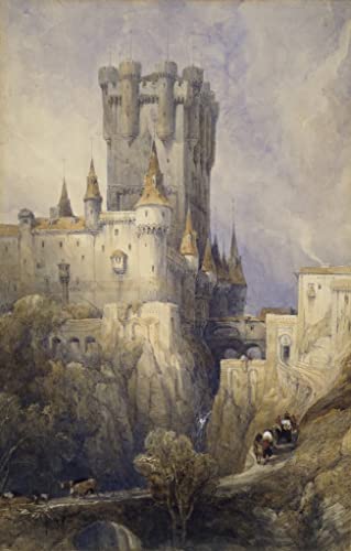 Tableau Alcazar Ségovie Espagne de David Roberts romantique