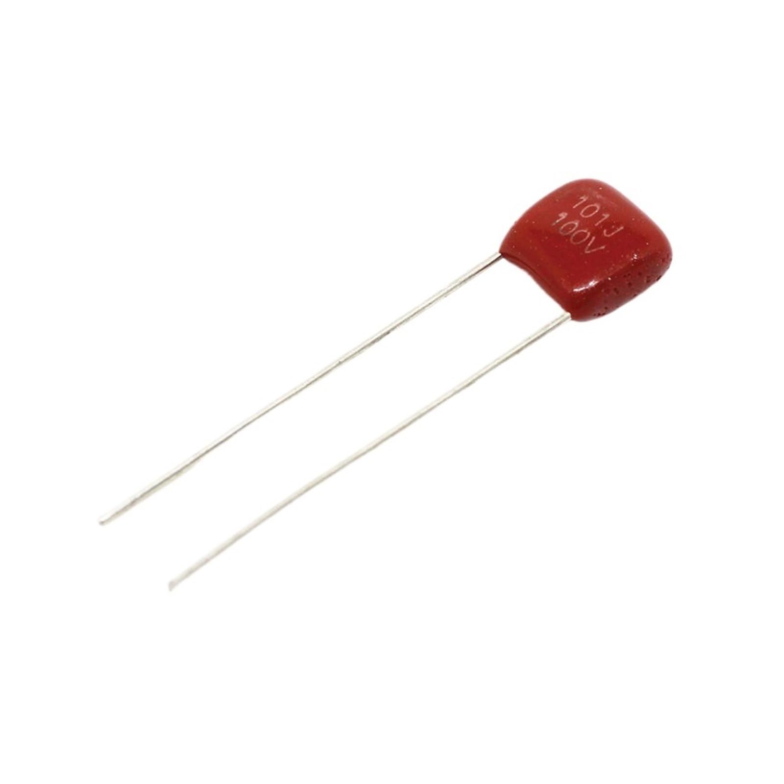 ICXLPMC 20PCS 100V101J 100V 100PF 100P 100V 101 Pitch 5MM CBB Polypropylene film capacitor