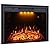 Valuxhome Electric Fireplace, 30 Inches Electric Fireplace Insert, Fireplace Heater with Overheating Protection, Fire Crackling Sound, Remote Control, 750/1500W, Black