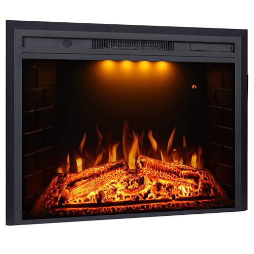 Valuxhome Recessed Electric Fireplace, 30 Inches