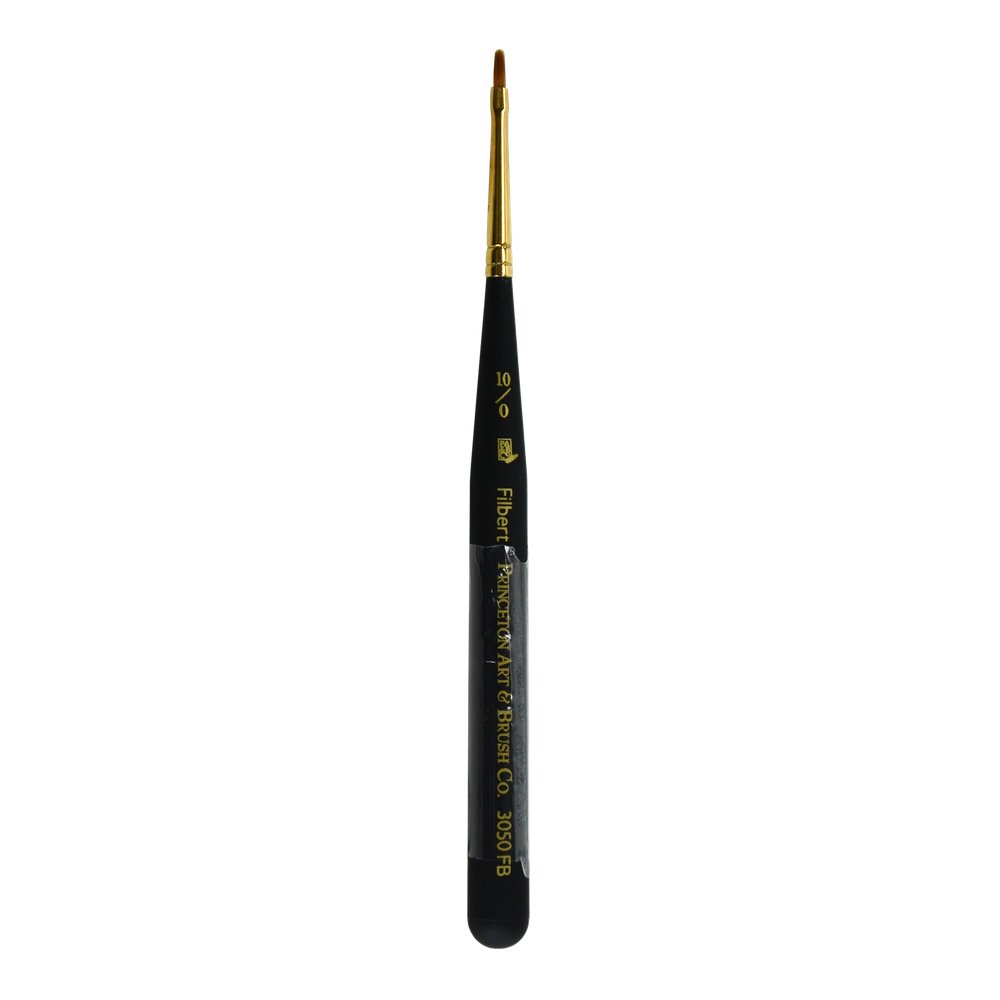 Princeton Mini-Detailer Filbert Brush, Synthetic, Short Handle, Size 10/0 inch, 1 Count