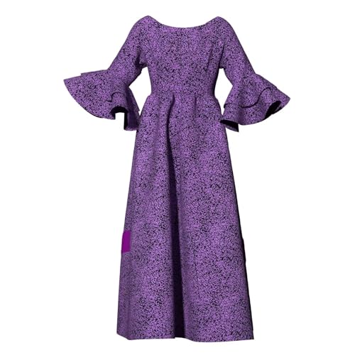 Image of iooiooi Womens African Print Party Maxi Dress Tradition Dashiki Ankara Long Dress & Headwrap