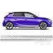 Auto-Dress®, set di strisce adesive laterali per Opel Corsa nel colore desiderato (nero lucido)