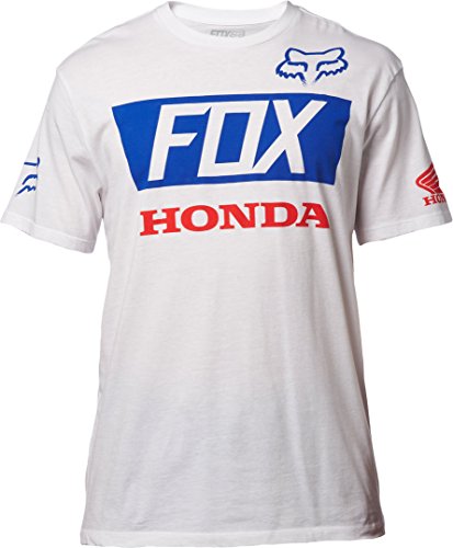 Fox Racing Mens Honda Basic Standard Short-Sleeve Shirt Large White