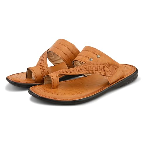 Image of Centrino Men's Slippers | Kolhapuri Style Chappals with Soft Cushioned Footbed | Comfortable & Durable | Traditional Yet Stylish Footwear for Men (9541)