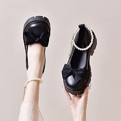 Ulalaza Womens Platform Mary Janes Shoes Sweet Toe Ankle Gothic Platform Dress Pumps Shoes Chunky Platform Shoes Patent Leather Dress Shoes3