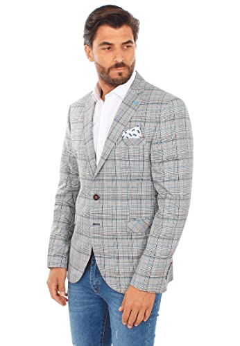 Ciabalù Giacca Uomo Estiva Elegante a Quadri