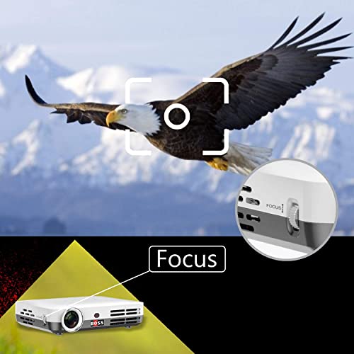 Image of Boss 4K Mini Projector for Home Cinema, LED, Portable, Wall
