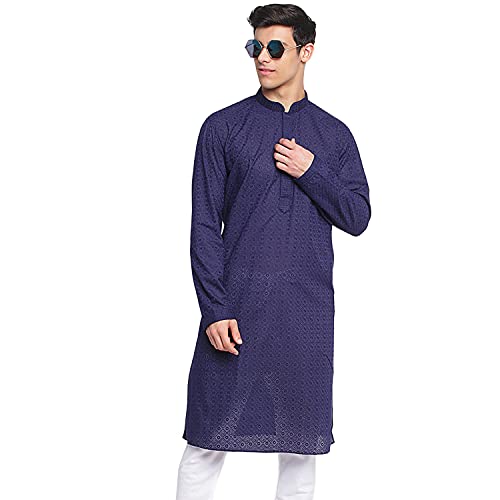 Image of Sanwara Men's Cotton Relaxed Kurta