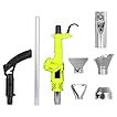curfair Electric Weed Torch Burner 1500W Electric Weed Burner Electric Grass Killer Flame Weeder Flame Thrower for Weeds Wand Weed Killer Remover 80-650℃ 5 Nozzles 1.8m Power Cord Green