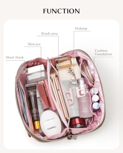 Image of EACHY Travel Makeup Bag Organizer, Toiletry Bag for Women, Cosmetic Pouch