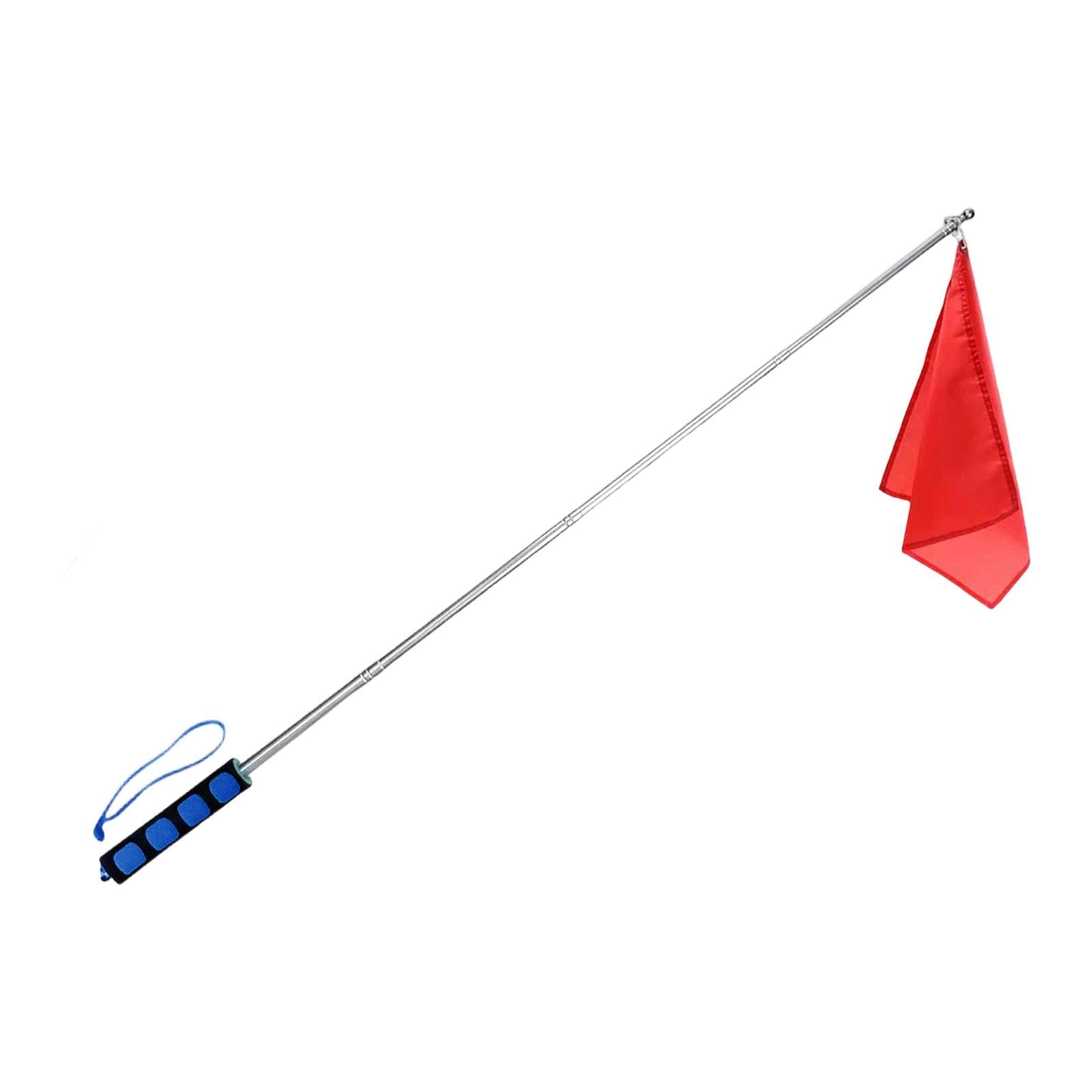 Almencla Drapeau d'Entraînement pour Chevaux, Tige Télescopique, Support Flexible, Matériau Indéchirable, Signalisation Couleur Vive