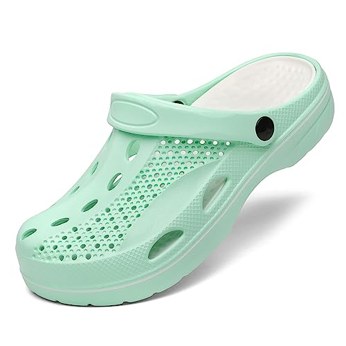 Image of VZQ Women and Men Arch Support Clogs Slip-on Garden Shoes Outdoor Beach Slippers Sandals with Plantar Fasciitis Feet Cushion Insoles