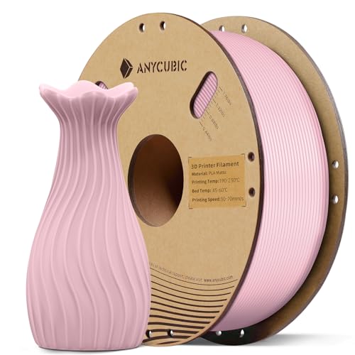 ANYCUBIC Matte PLA Filament 1.75mm, 3D Printing PLA Filament 1.75mm Dimensional Accuracy +/- 0.02mm, 1KG Spool (2.2 lbs), Matte Sakura Pink 1kg Matte Sakura Pink