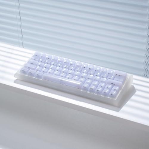 GUUKEY Jelly Crystal Transparent Keycaps, Clear MDA Profile, RGB Compatible 115 Keys Custom Set for Cherry MX Mechanical Gaming Keyboards (White Side Printed) by GUUKEY - Used condition - Image 2