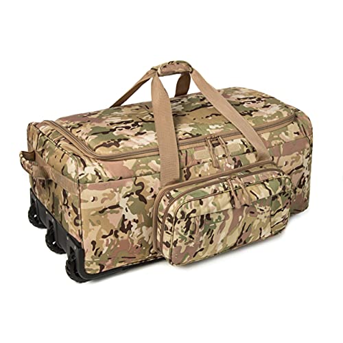 Mountain Land 117 Liter 32 Inch Mini Monster Multicam Tactical Wheeled Deployment Trolley Duffel Bags Multi Cam One Size