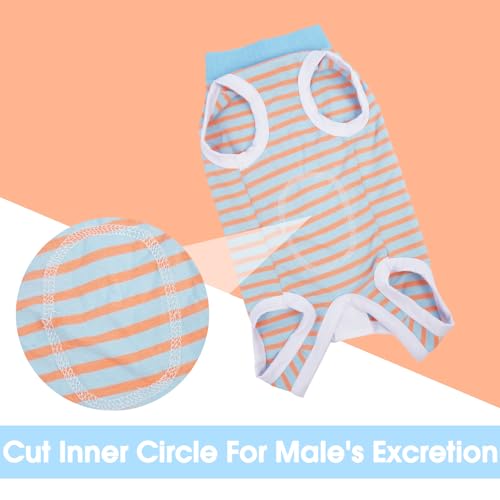 Image of BRKURLEG Small Dog Recovery Suit After Surgery Female Male, Abdominal Wound Protection, Back Zipper Spay Recovery Suit for Dogs & Cats, Soft Anti-Licking Puppy Onesie Pajamas, Cone Alternative, XL